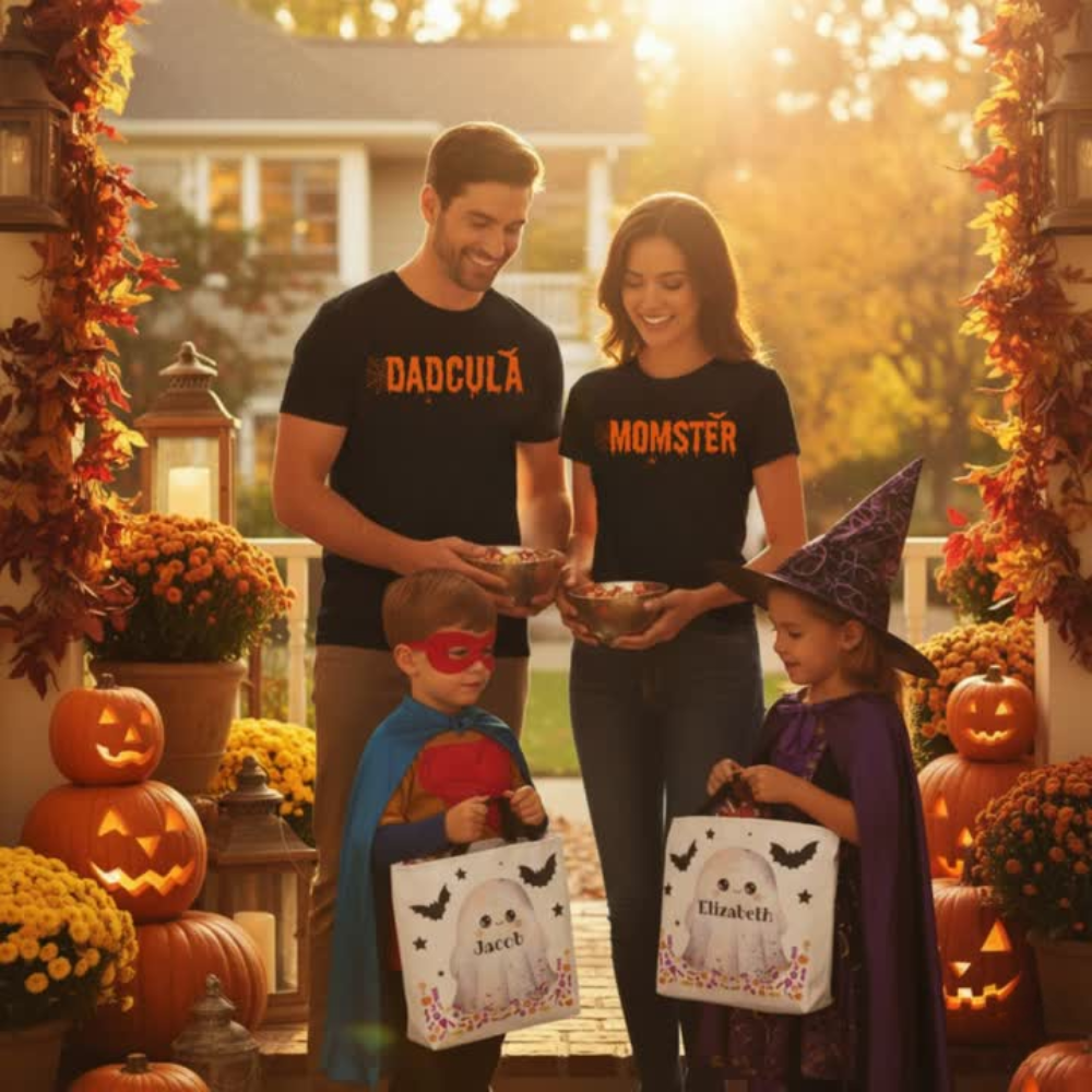 Family Halloween Shirts | Matching Family Halloween Outfits | Halloween Pregnancy Announcement | Baby's First Halloween