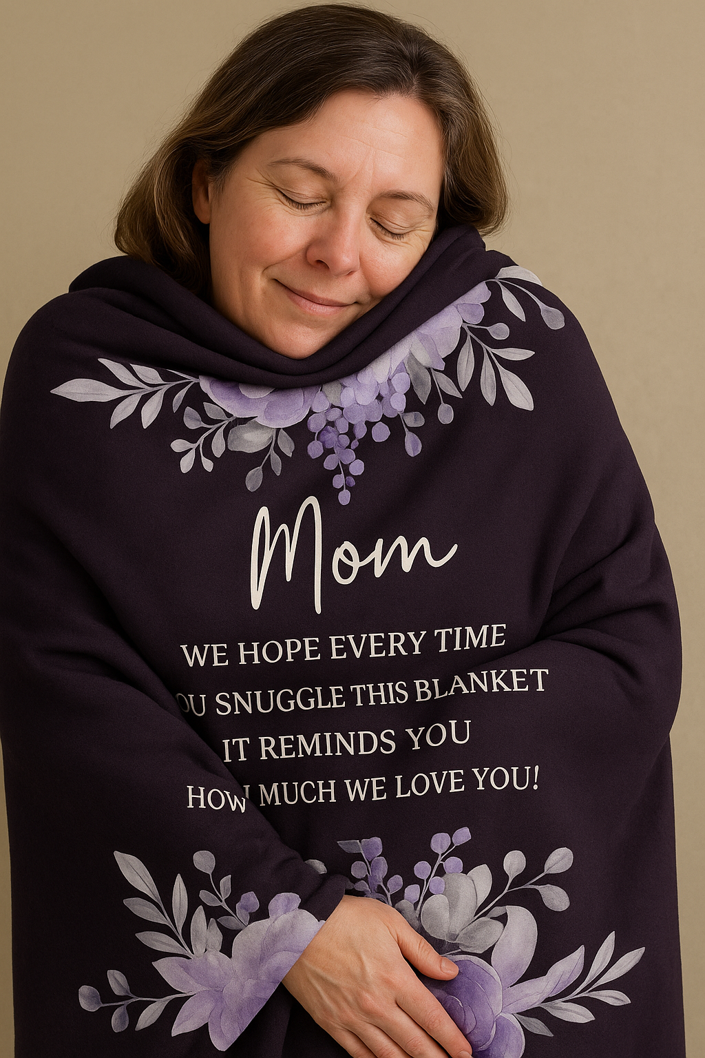 “Mom” Velveteen Plush Blanket | A Gift Worth Snuggling Into