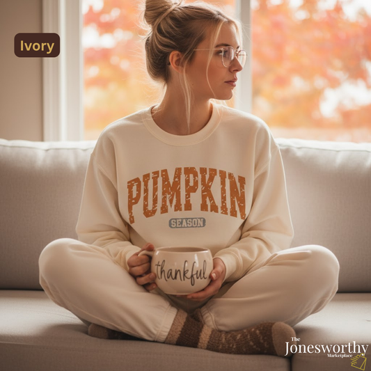 Pumpkin Season Sweatshirt Unisex Comfort Colors Crewneck | Cozy Fall Sweatshirt | Thanksgiving | Halloween | Sweater Weather Gift