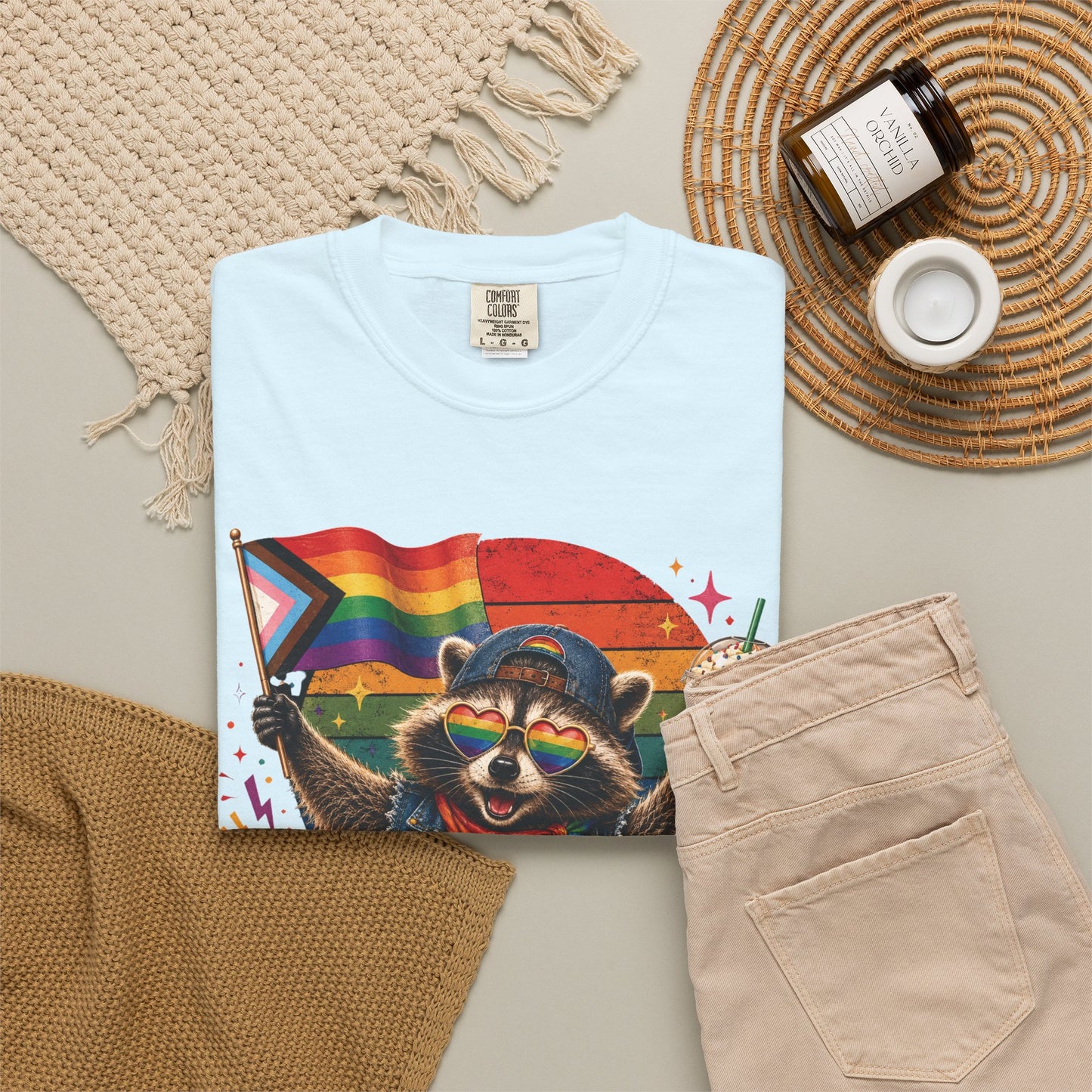 Sounds Gay I'm In Shirt, Pride Raccoon Tee, LGBTQ Pride Shirt, Ally Gift, Drag Brunch Shirt, Comfort Colors Graphic Tee