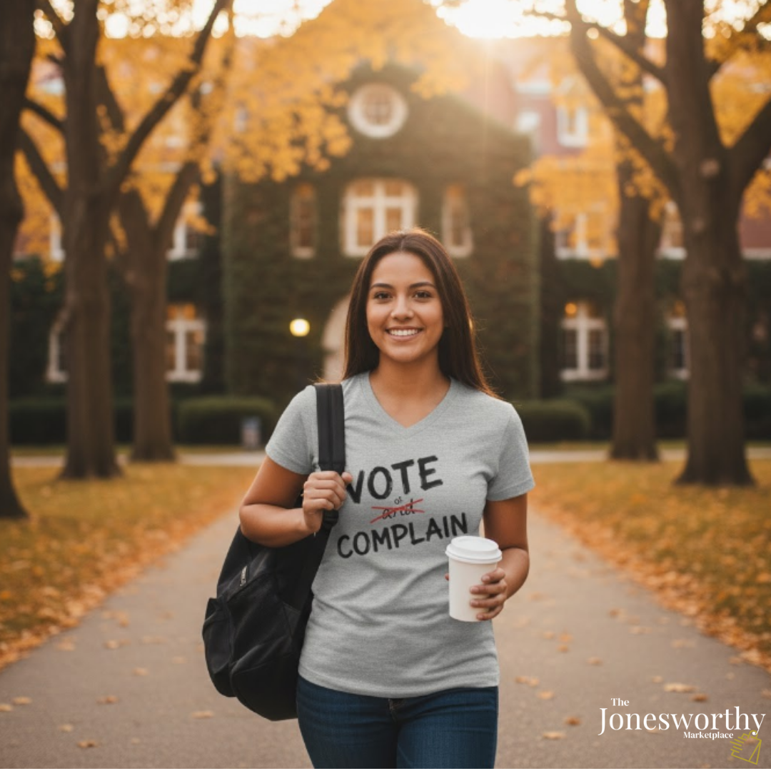 Vote or Complain Shirt – Unisex Tee, V-Neck, Sweatshirt, or Hoodie | Political Graphic Tee | Civic Engagement Shirt