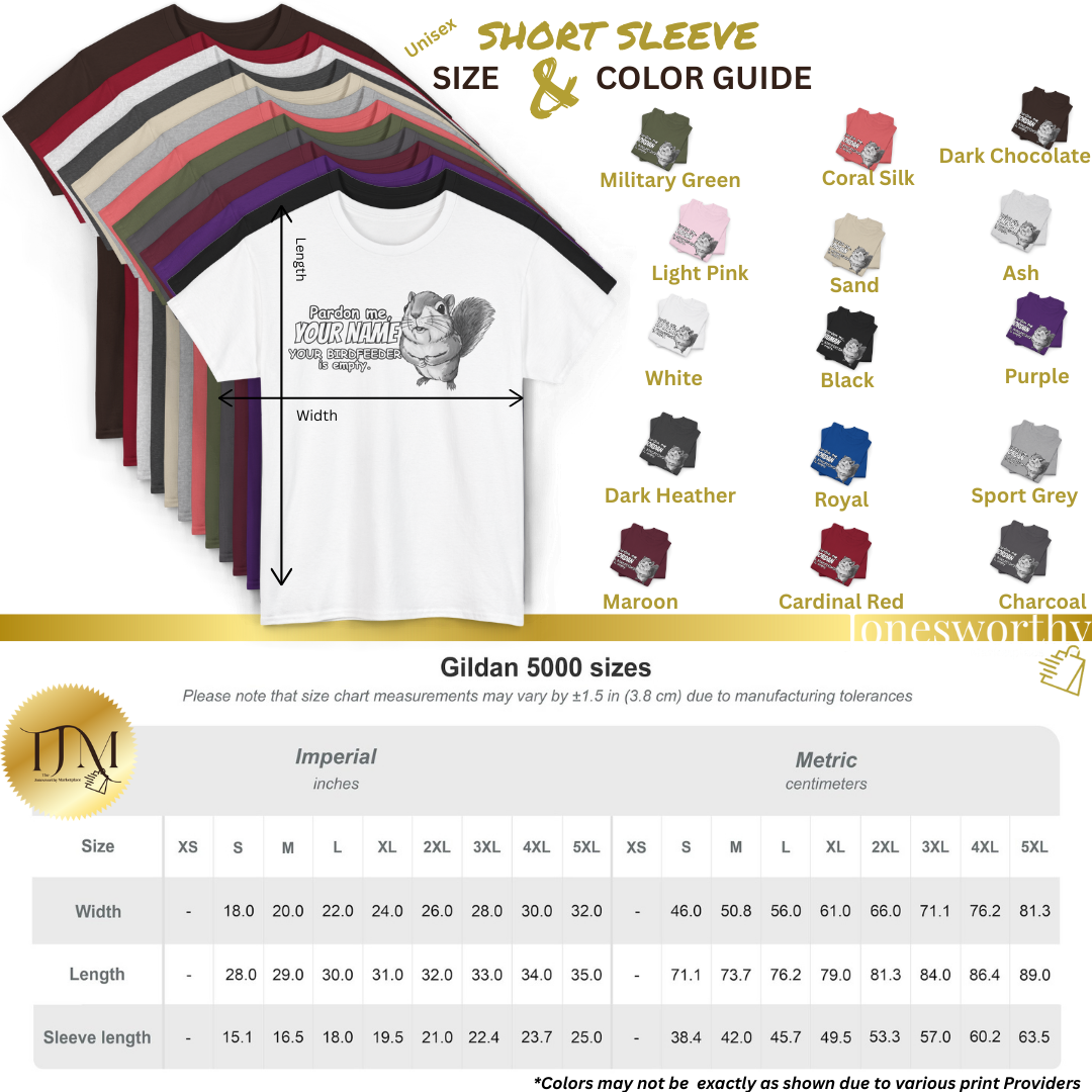 Personalized Squirrel Shirt – Funny Custom Retro Name Shirt for Bird Lovers, Bird Feeders Empty, Hummingbirds , Bird Feeder Gift