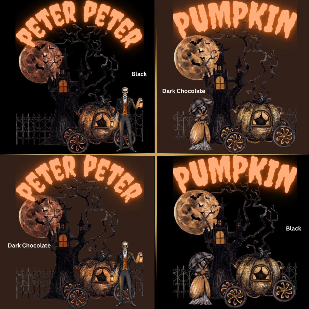 Funny Couples Halloween Shirts | Peter Peter Pumpkin Eater T-Shirts | Vintage Retro Horror Graphic Tees