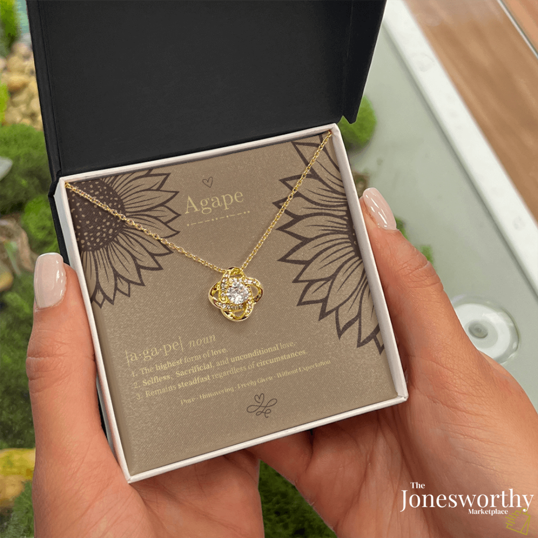 Agape Love Knot Necklace – The Highest Form of Love | Meaningful Gift for Her