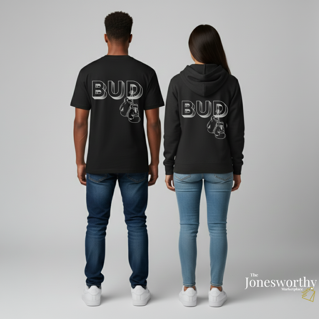 Terence Bud Crawford Graphic Tees | Legends Never Lose Front & Back Design | Short-Sleeve Cotton T-Shirt and Long-Sleeve Hooded Tee