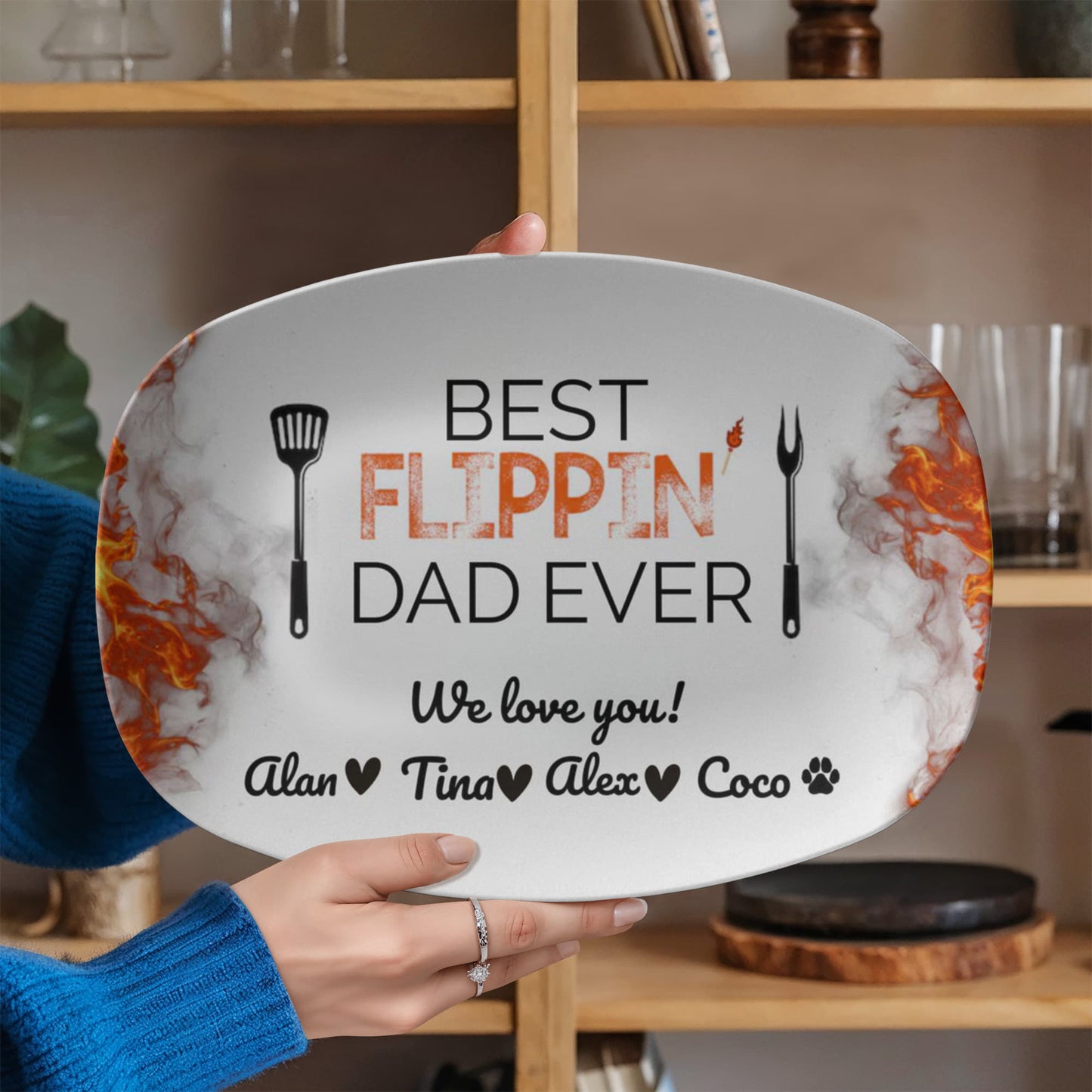 Best Flippin’ Dad Ever | Personalized Grill -Boss Platter