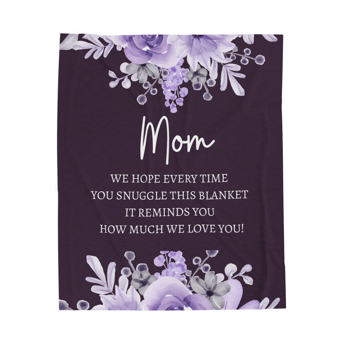 “Mom” Velveteen Plush Blanket | A Gift Worth Snuggling Into