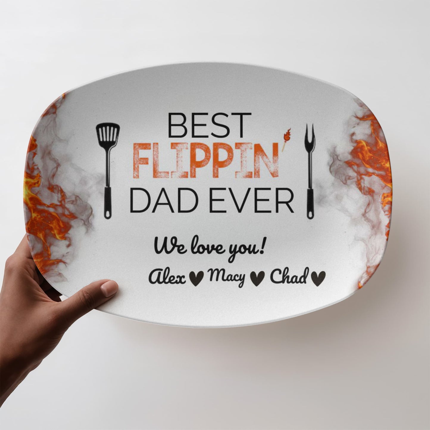 Best Flippin’ Dad Ever | Personalized Grill -Boss Platter