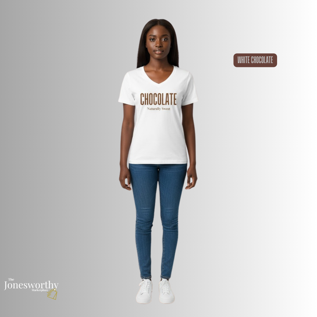 Chocolate Naturally Sweet Shirt, Unisex Tee Crewneck, V-neck, Sweatshirt or Hoodie, Brown Aesthetic, Chocolate Lovers, Minimalist Graphic