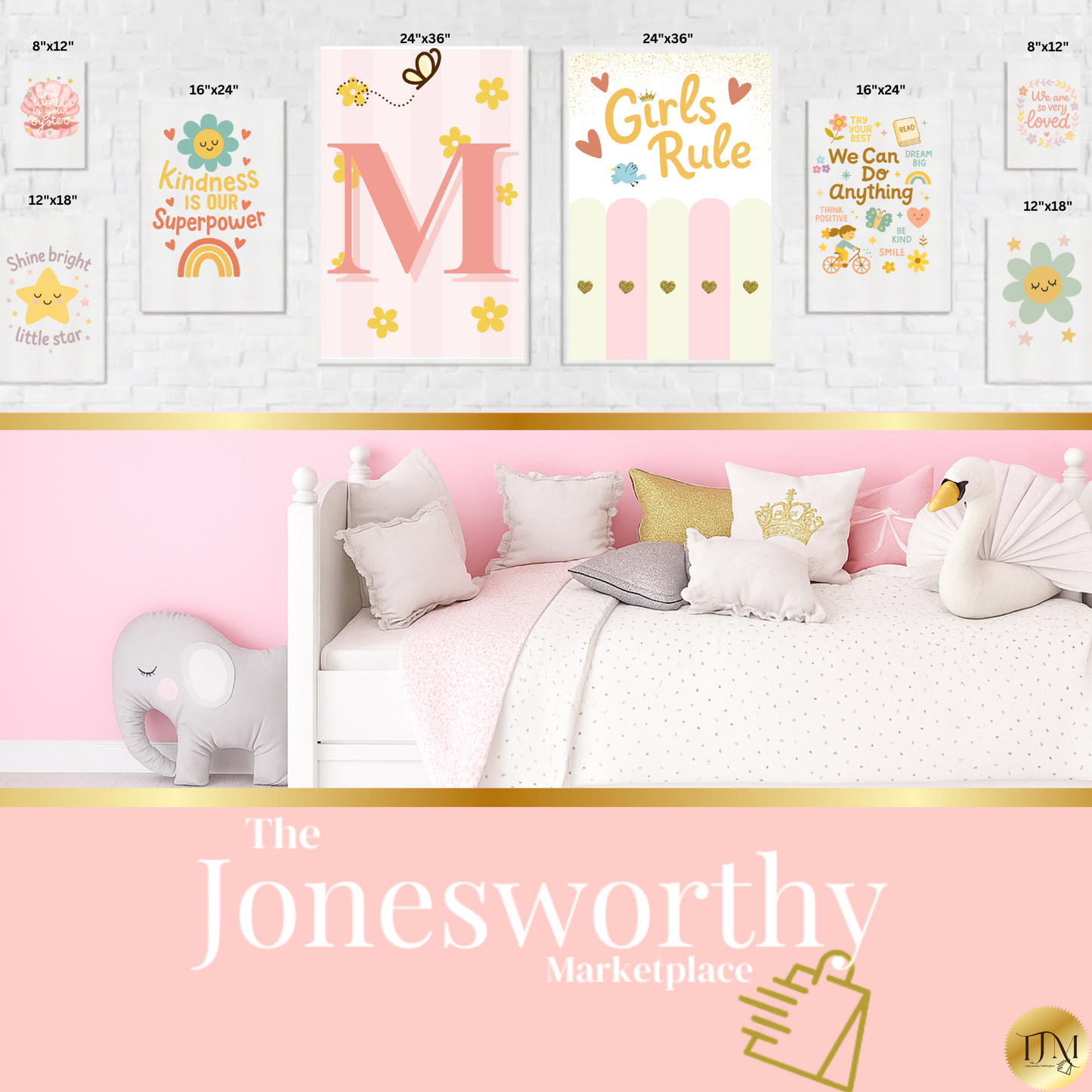 Girl Power | Positive Affirmation | Empowerment Wall Prints