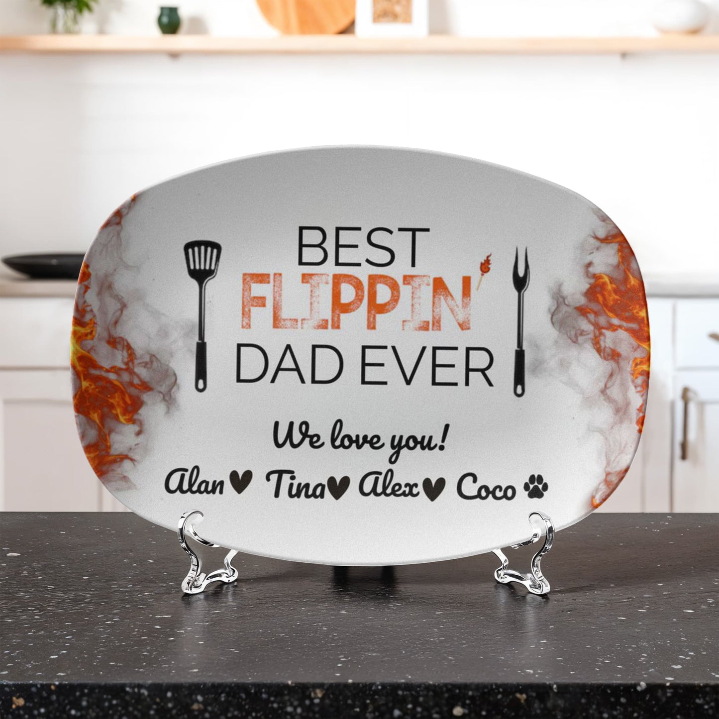 Best Flippin’ Dad Ever | Personalized Grill -Boss Platter