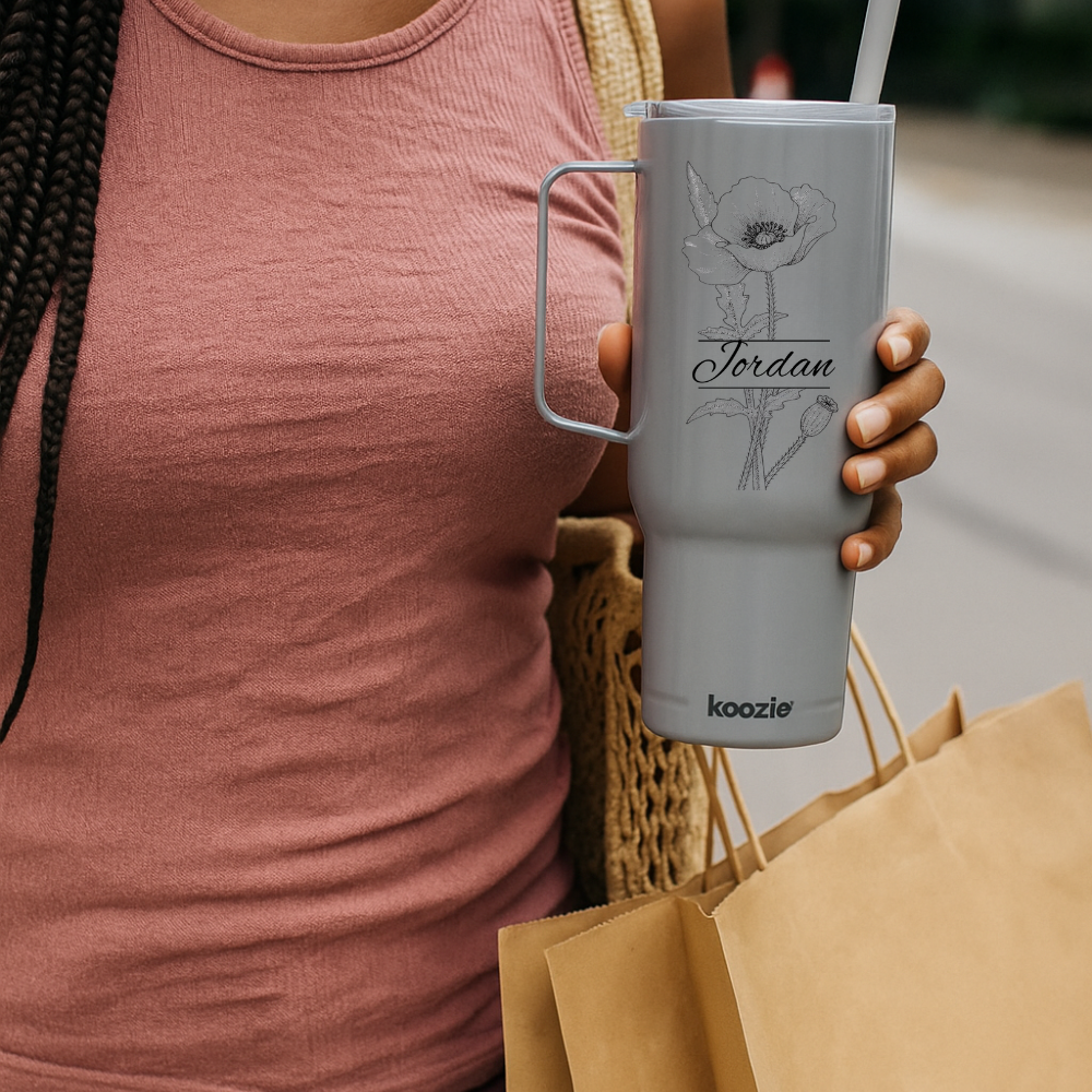 Bloom Boldly | Personalized Birth Flower Tumbler| 40oz