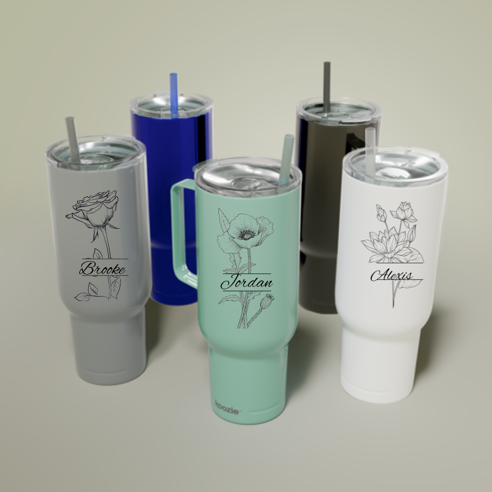 Bloom Boldly | Personalized Birth Flower Tumbler| 40oz