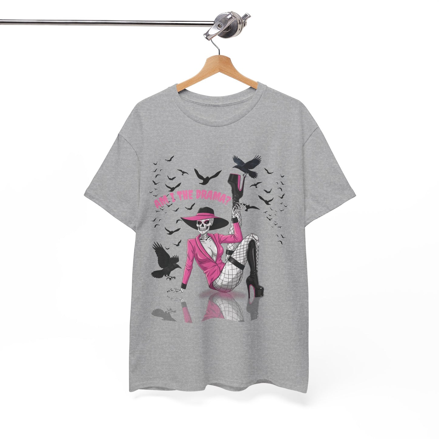 Am I the Drama? Halloween Skeleton T-Shirt β Spooky Glam Skeleton | Cardi B Inspired Funny Graphic Tee