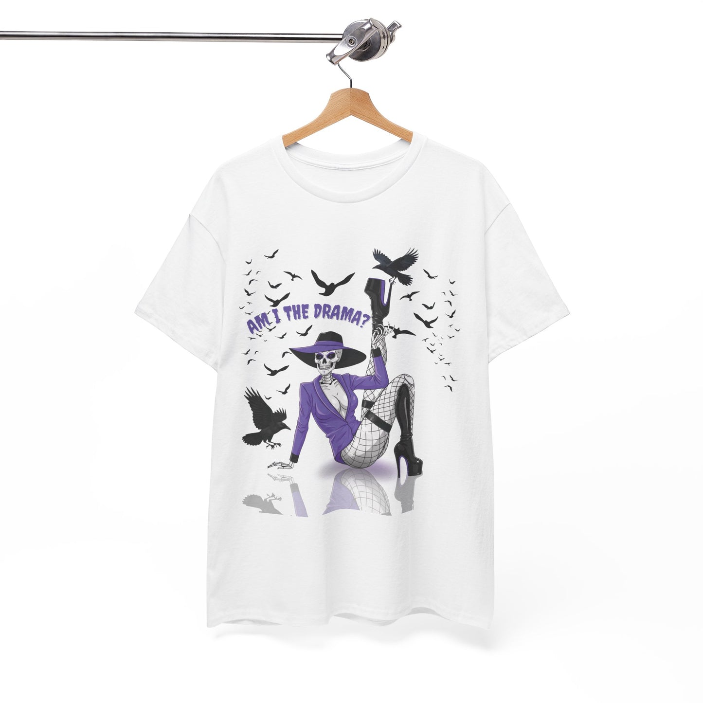 Am I the Drama? Halloween Skeleton T-Shirt β Spooky Glam Skeleton | Cardi B Inspired Funny Graphic Tee