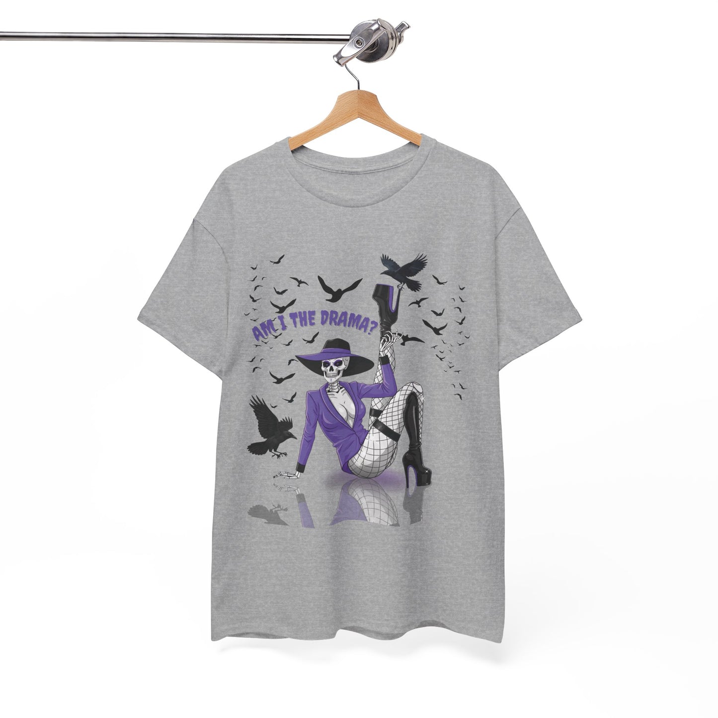 Am I the Drama? Halloween Skeleton T-Shirt β Spooky Glam Skeleton | Cardi B Inspired Funny Graphic Tee