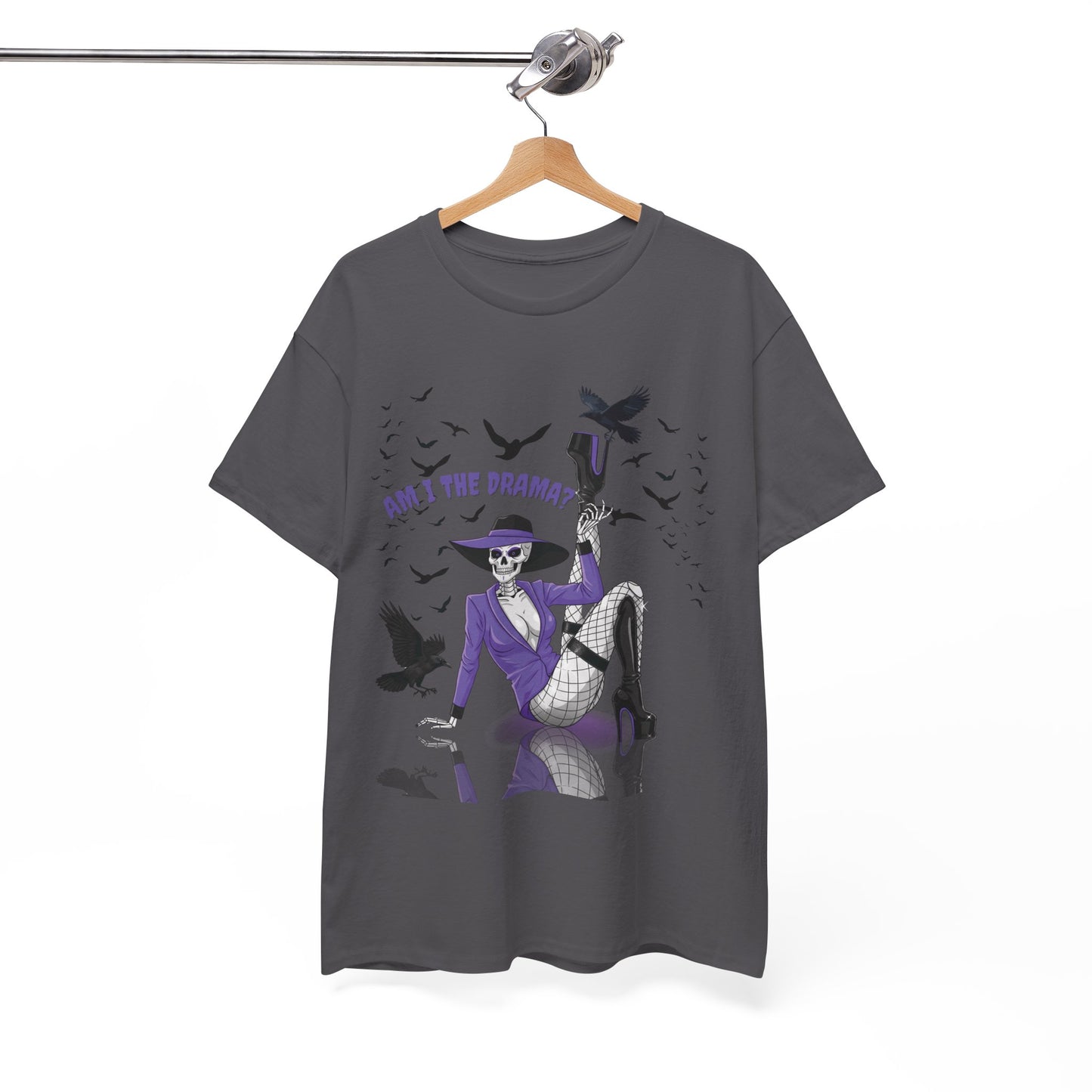 Am I the Drama? Halloween Skeleton T-Shirt β Spooky Glam Skeleton | Cardi B Inspired Funny Graphic Tee