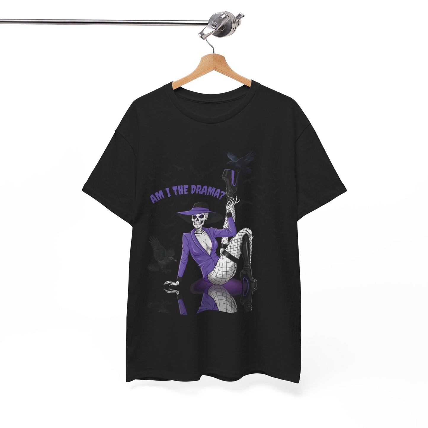 Am I the Drama? Halloween Skeleton T-Shirt β Spooky Glam Skeleton | Cardi B Inspired Funny Graphic Tee