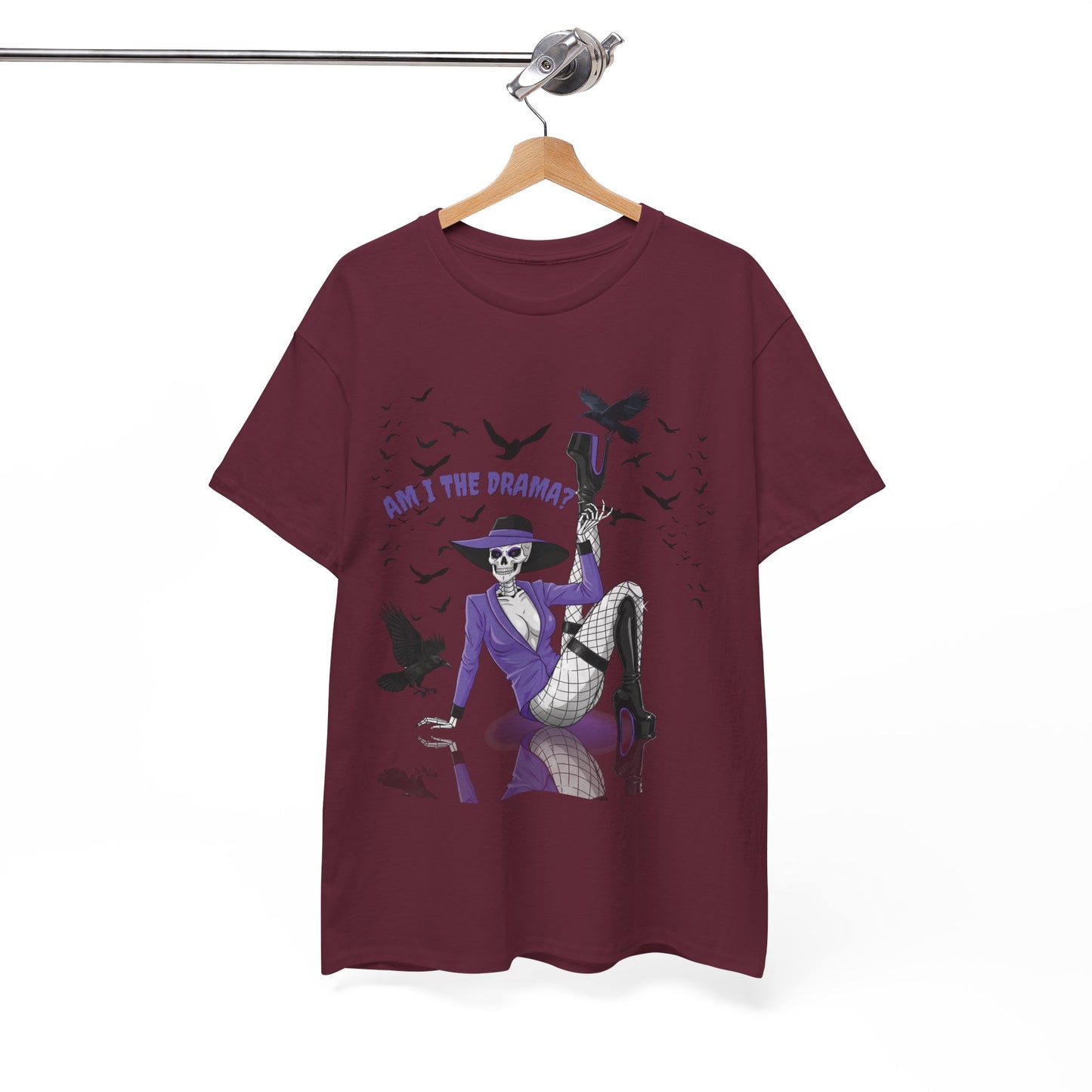Am I the Drama? Halloween Skeleton T-Shirt β Spooky Glam Skeleton | Cardi B Inspired Funny Graphic Tee