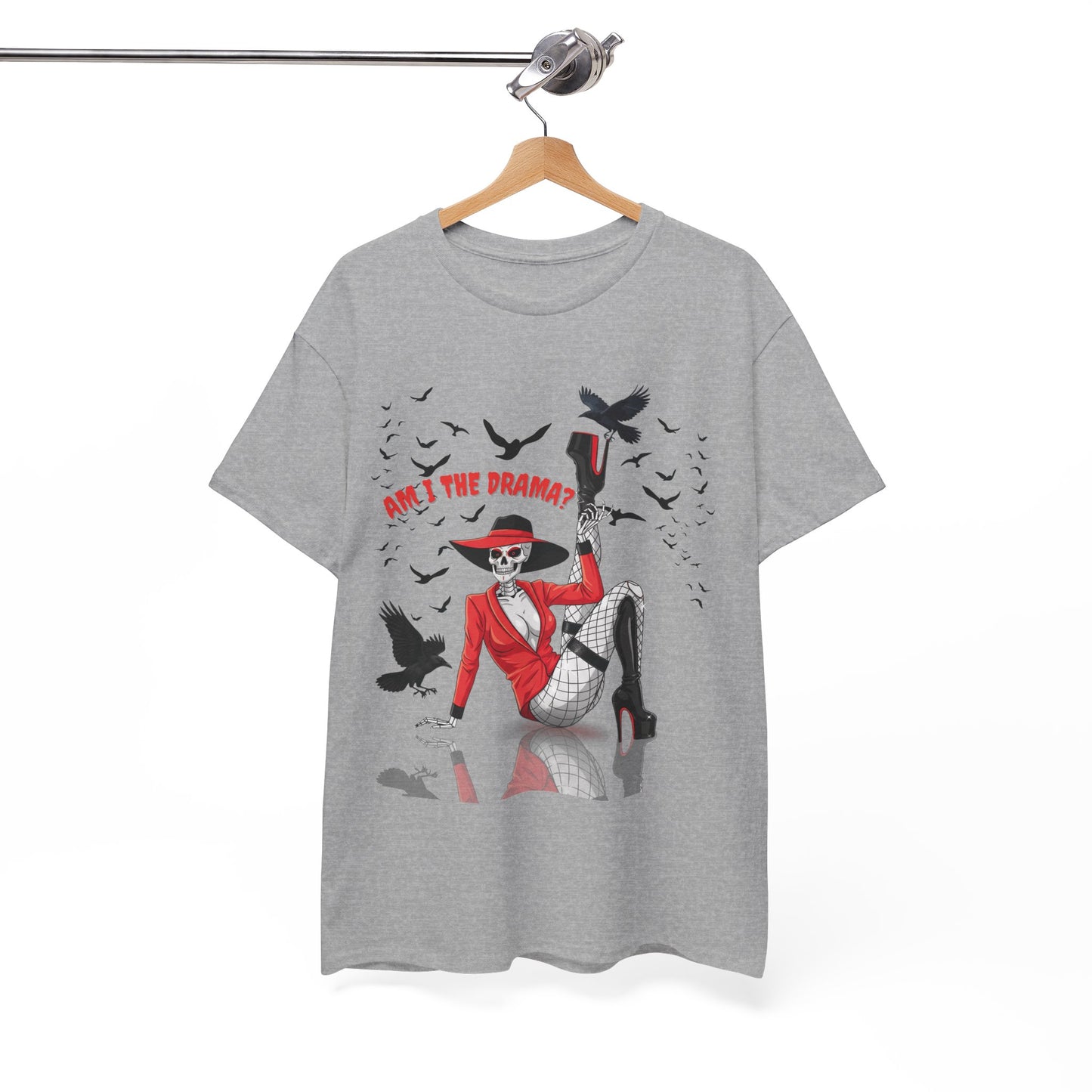 Am I the Drama? Halloween Skeleton T-Shirt β Spooky Glam Skeleton | Cardi B Inspired Funny Graphic Tee