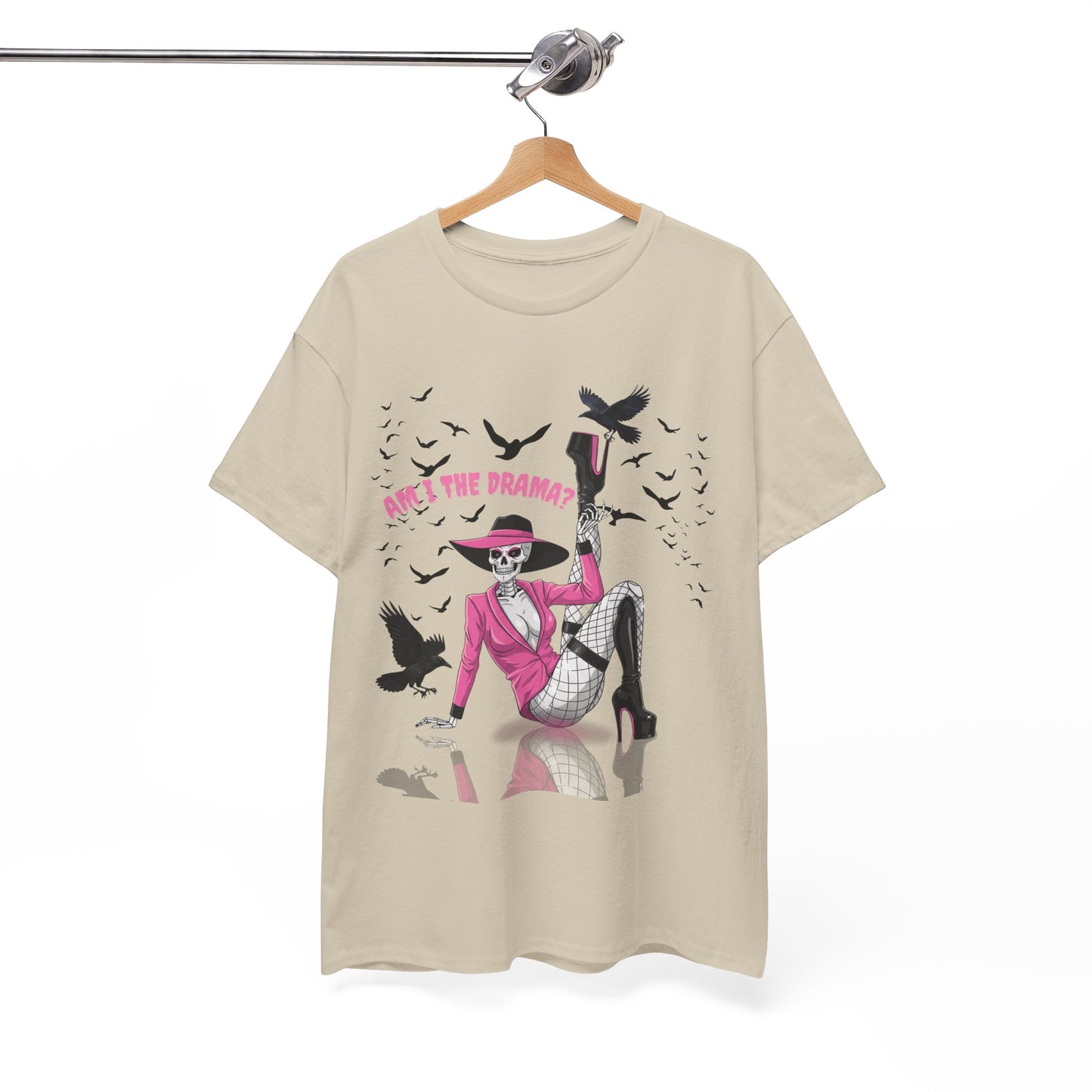 Am I the Drama? Halloween Skeleton T-Shirt β Spooky Glam Skeleton | Cardi B Inspired Funny Graphic Tee