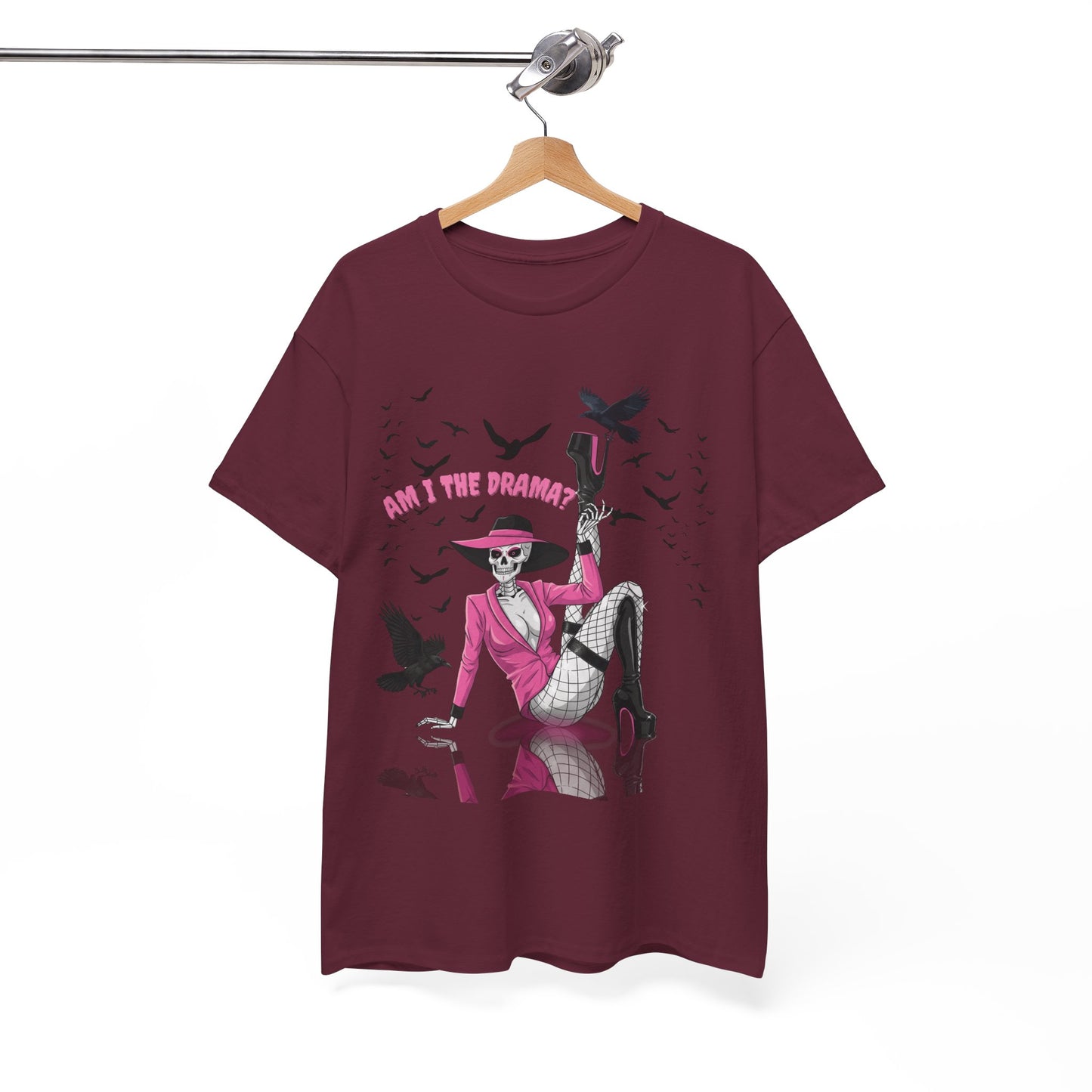 Am I the Drama? Halloween Skeleton T-Shirt β Spooky Glam Skeleton | Cardi B Inspired Funny Graphic Tee