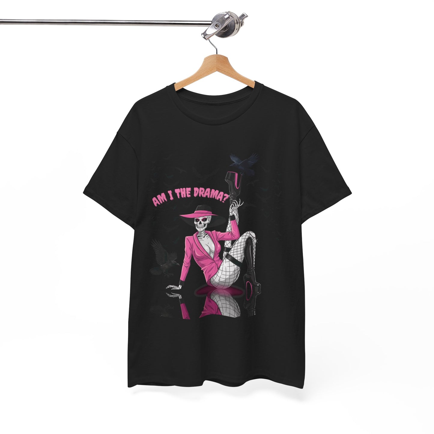 Am I the Drama? Halloween Skeleton T-Shirt β Spooky Glam Skeleton | Cardi B Inspired Funny Graphic Tee