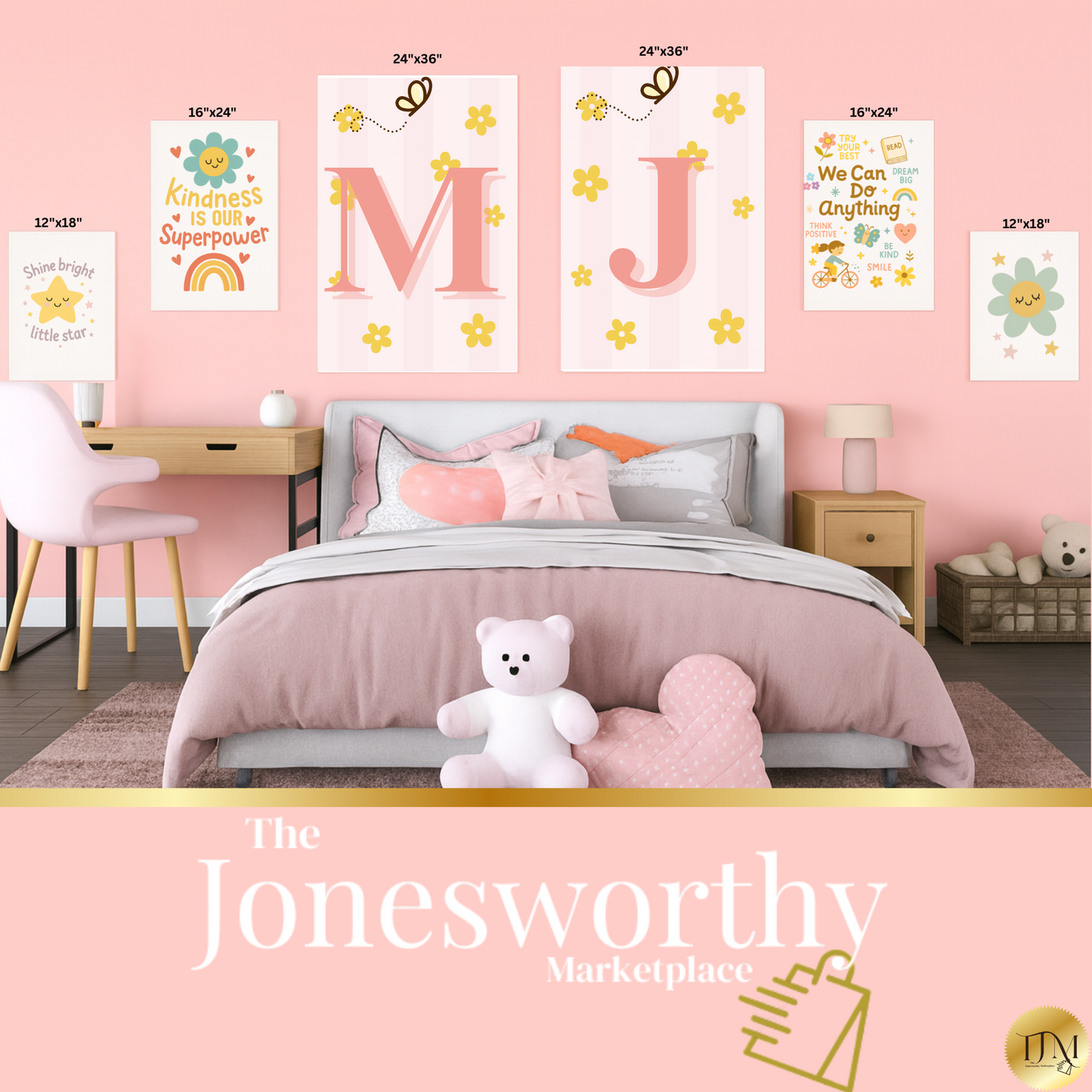 Girl Power | Positive Affirmation | Empowerment Wall Prints
