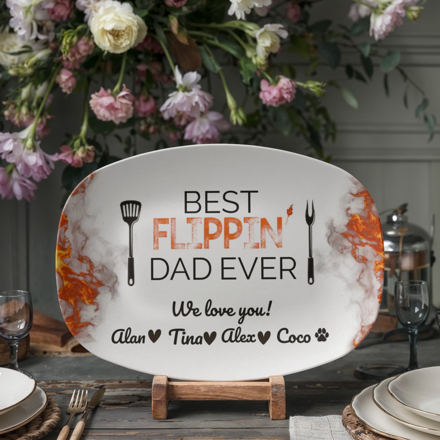 Best Flippin’ Dad Ever | Personalized Grill -Boss Platter