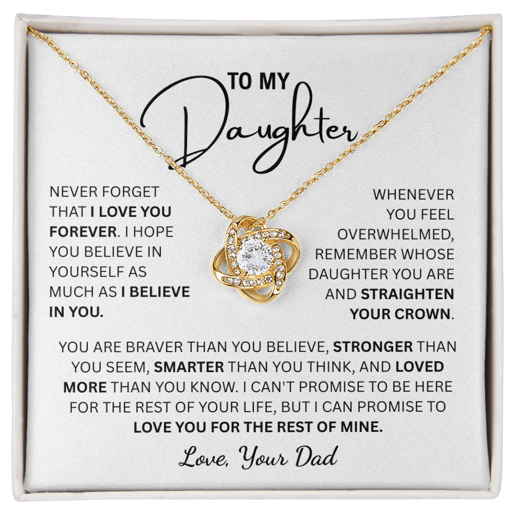 To My Daughter | From Dad Knot Necklace