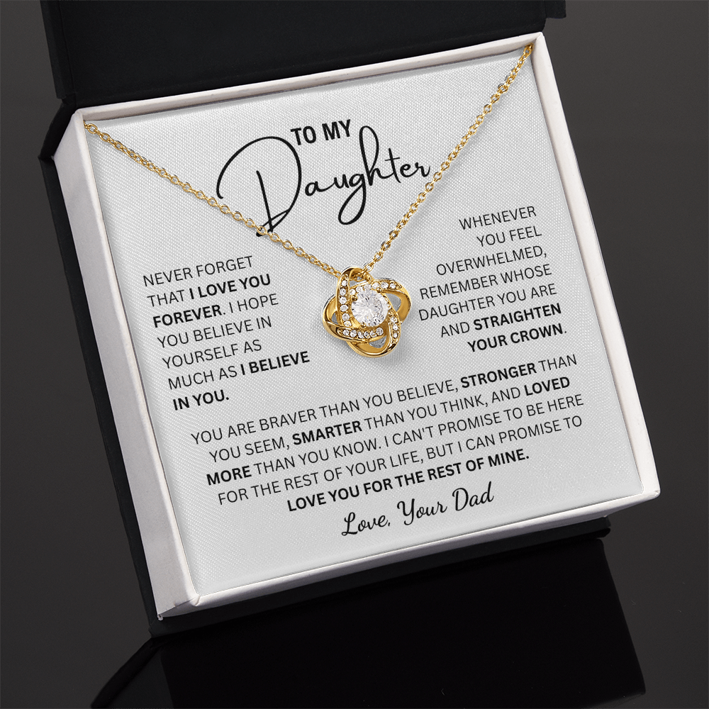 To My Daughter | From Dad Knot Necklace