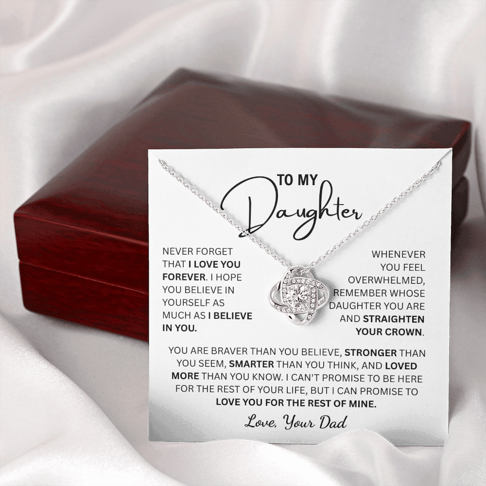 To My Daughter | From Dad Knot Necklace
