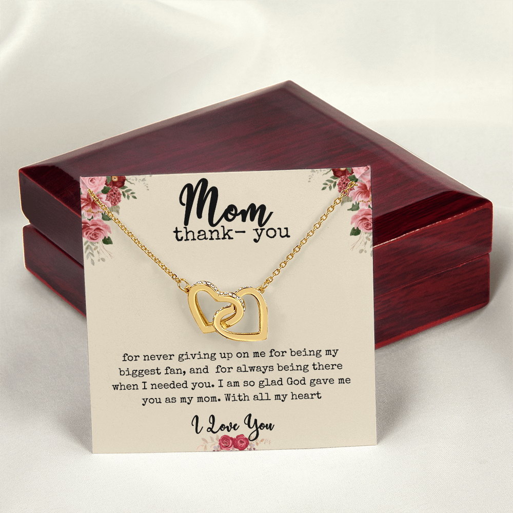 Interlocking Hearts | "Mom Thank- You" Necklace