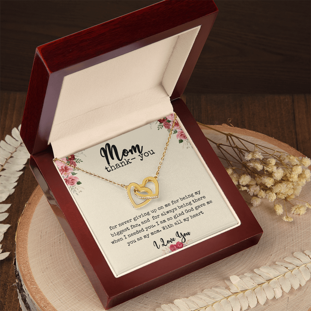 Interlocking Hearts | "Mom Thank- You" Necklace