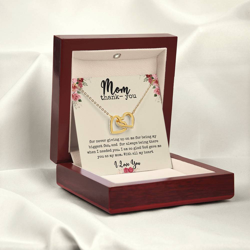 Interlocking Hearts | "Mom Thank- You" Necklace
