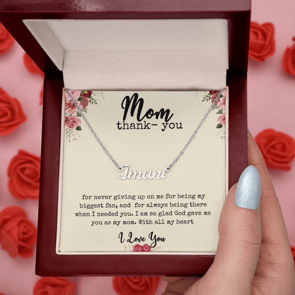 π The Heart of Her Name β Custom Name Necklace for Mom