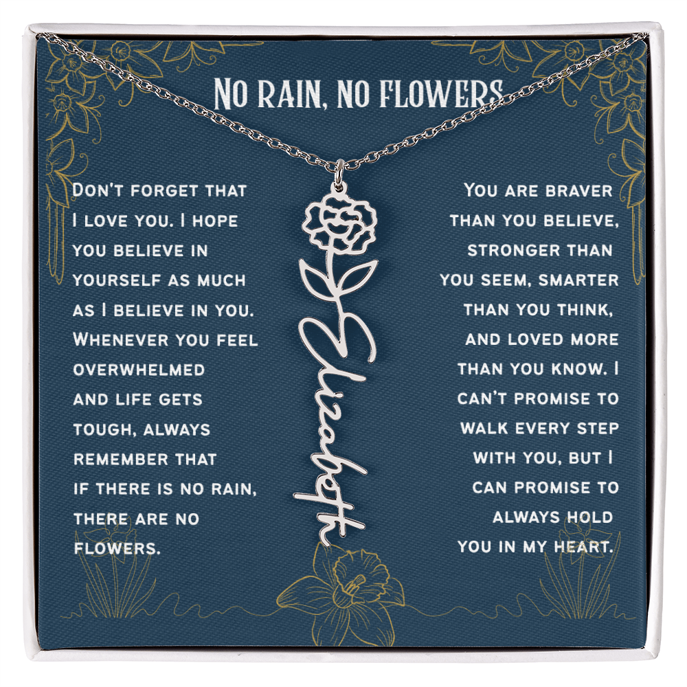 Bloom Boldly | Personalized Birth Flower Name Necklace