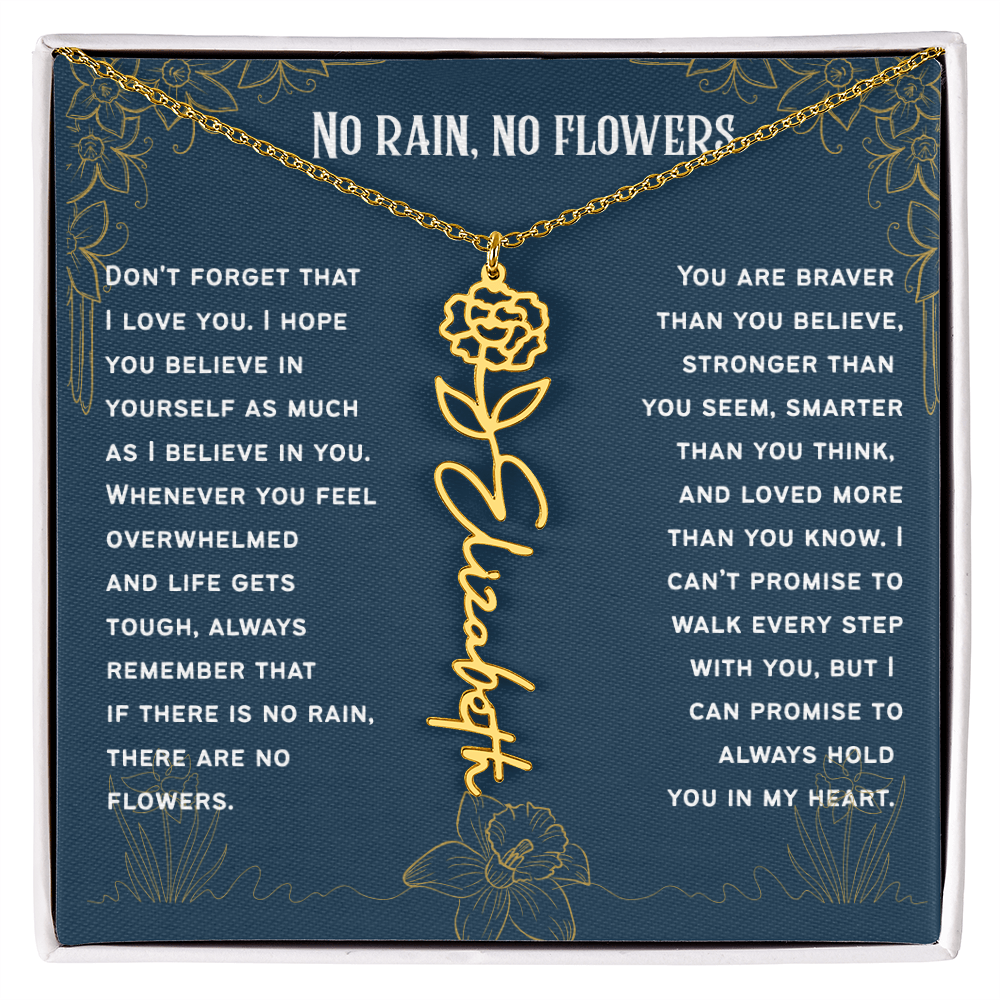 Bloom Boldly | Personalized Birth Flower Name Necklace