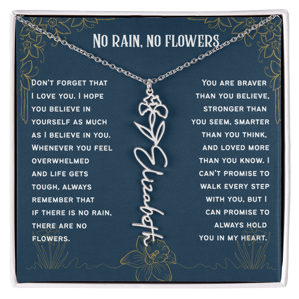 Bloom Boldly | Personalized Birth Flower Name Necklace