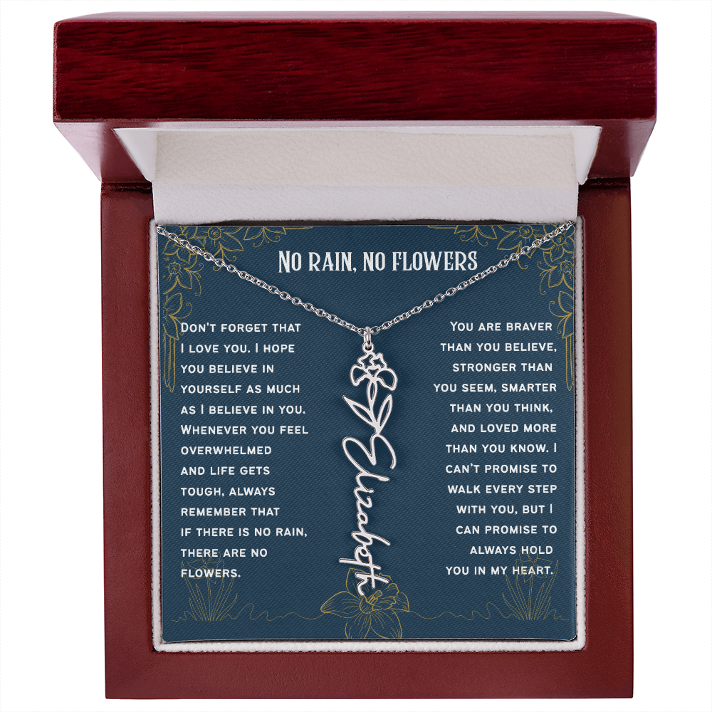 Bloom Boldly | Personalized Birth Flower Name Necklace