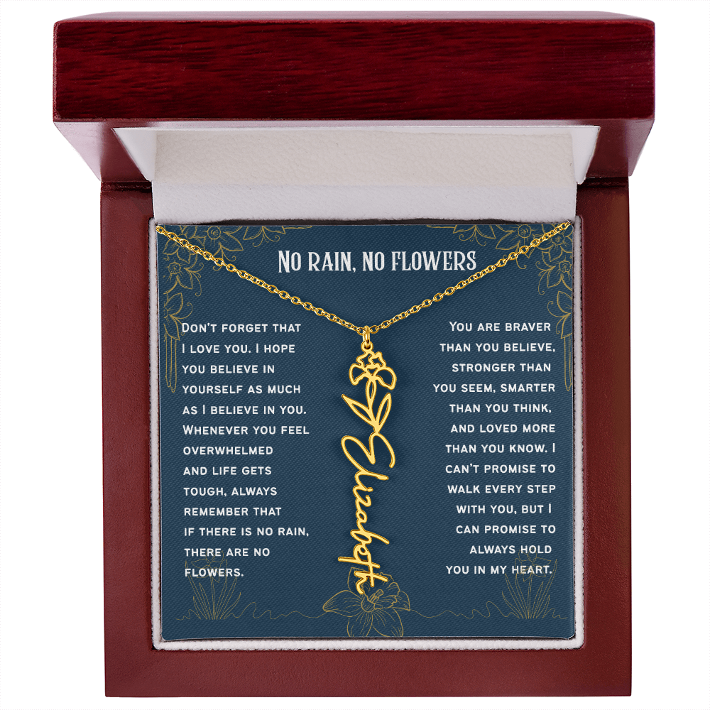 Bloom Boldly | Personalized Birth Flower Name Necklace