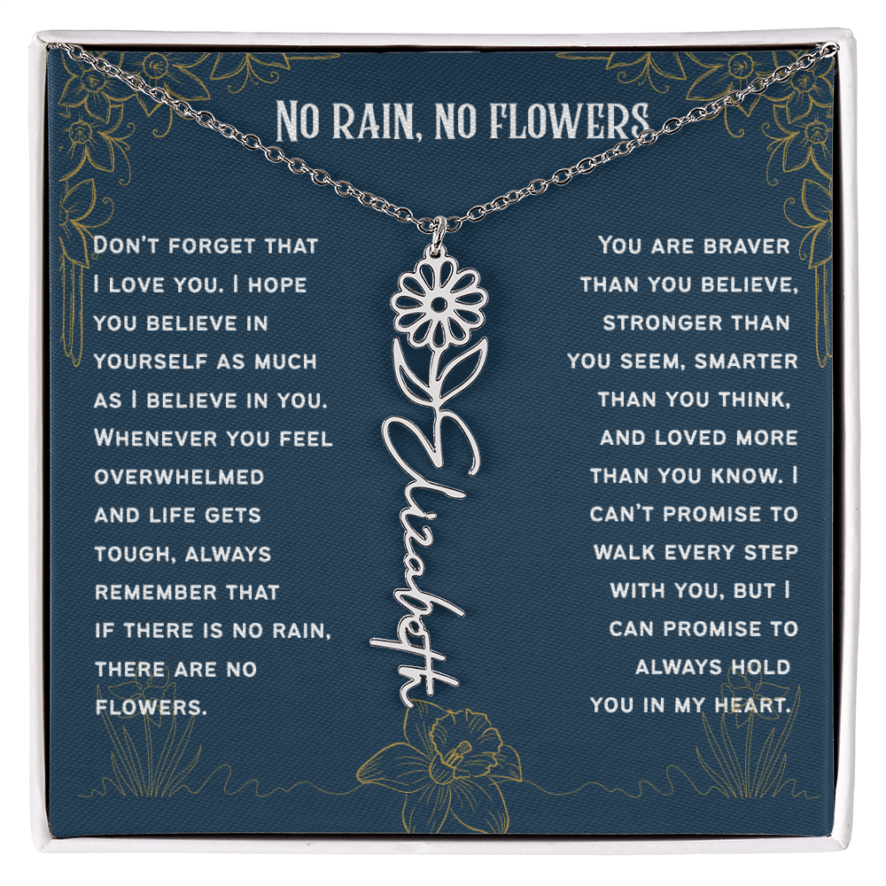 Bloom Boldly | Personalized Birth Flower Name Necklace