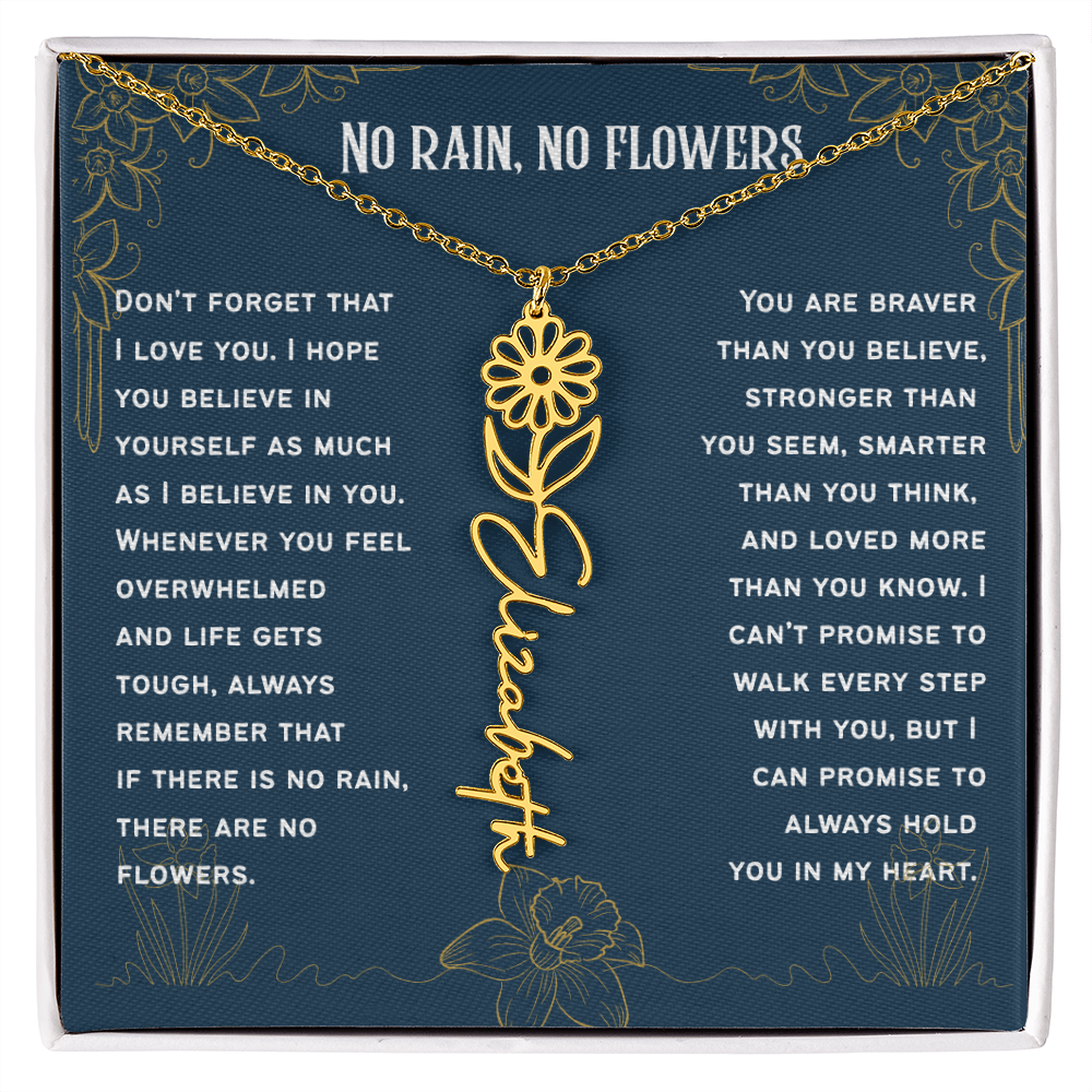 Bloom Boldly | Personalized Birth Flower Name Necklace