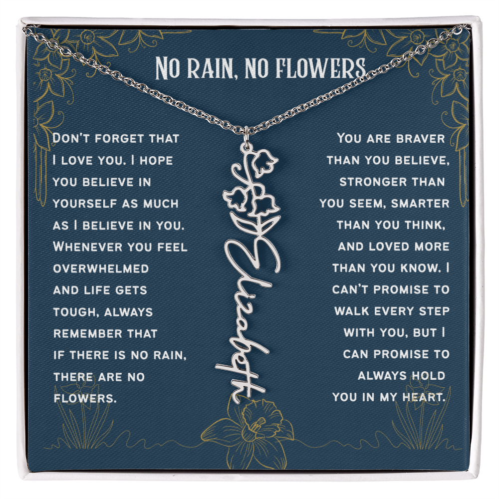 Bloom Boldly | Personalized Birth Flower Name Necklace