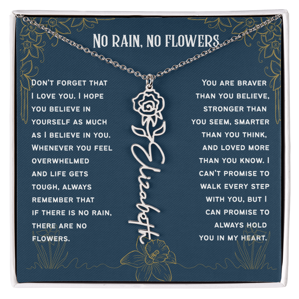 Bloom Boldly | Personalized Birth Flower Name Necklace