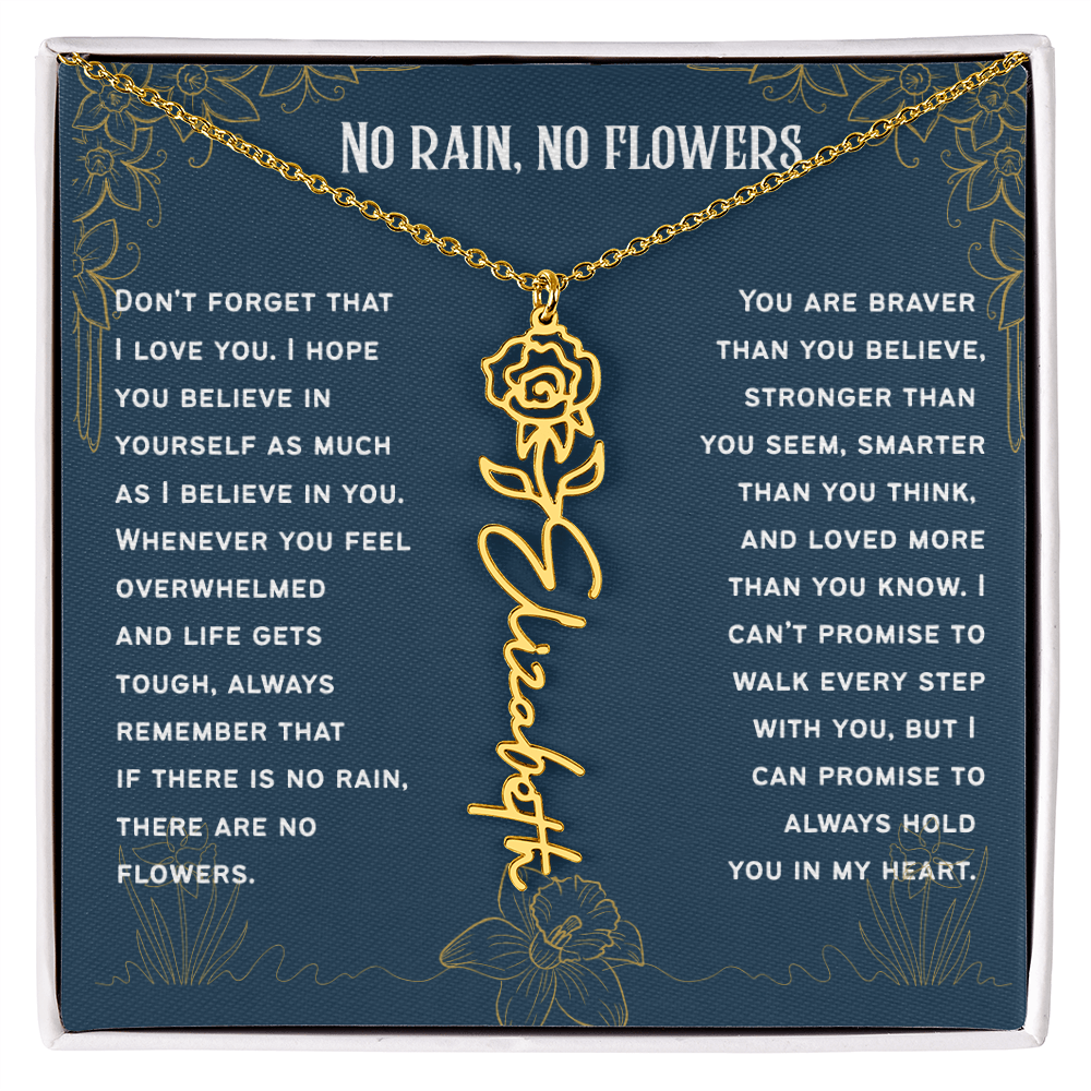 Bloom Boldly | Personalized Birth Flower Name Necklace