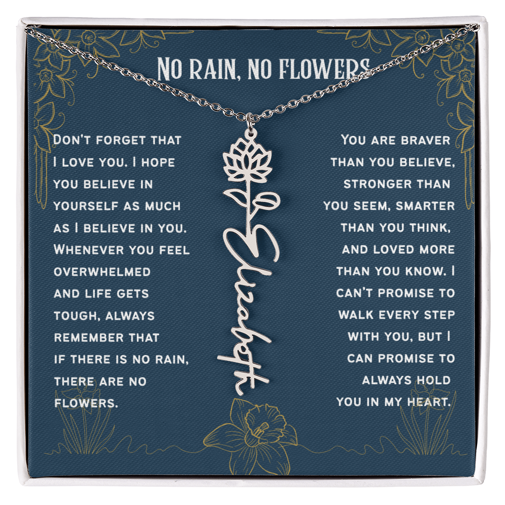 Bloom Boldly | Personalized Birth Flower Name Necklace