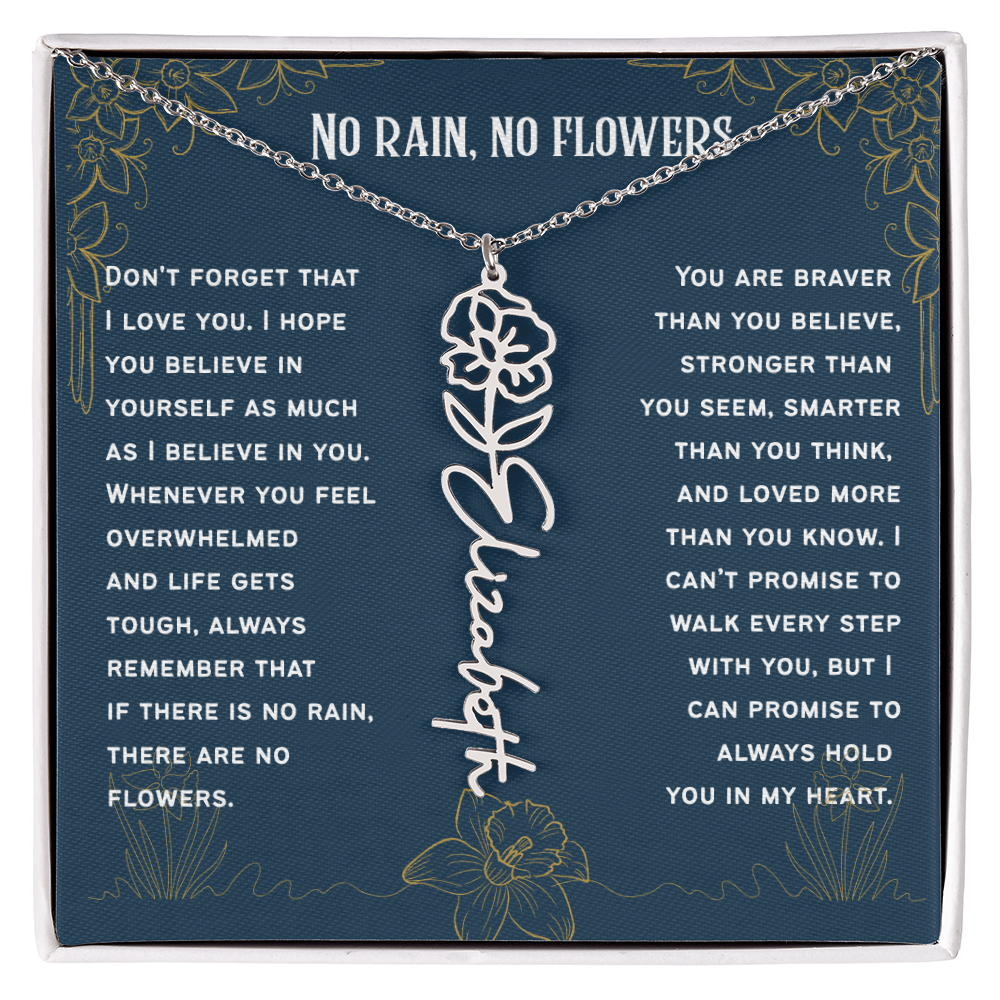 Bloom Boldly | Personalized Birth Flower Name Necklace