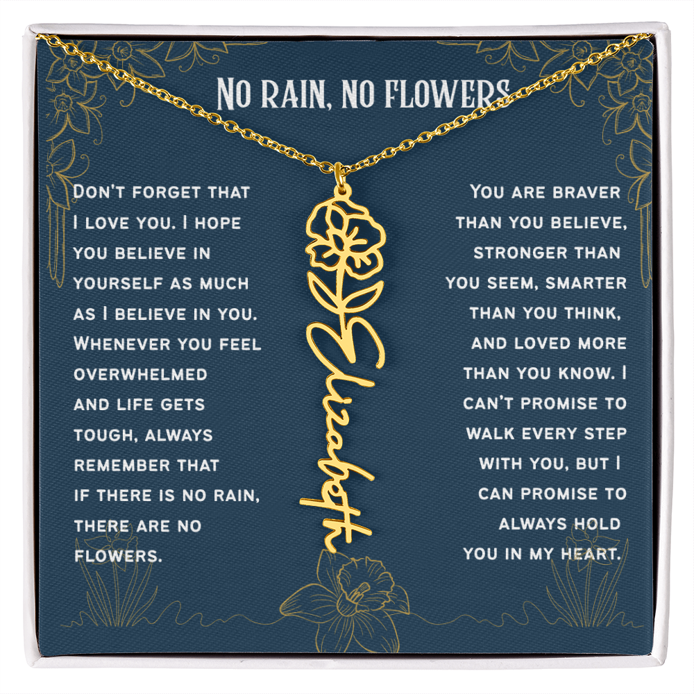 Bloom Boldly | Personalized Birth Flower Name Necklace