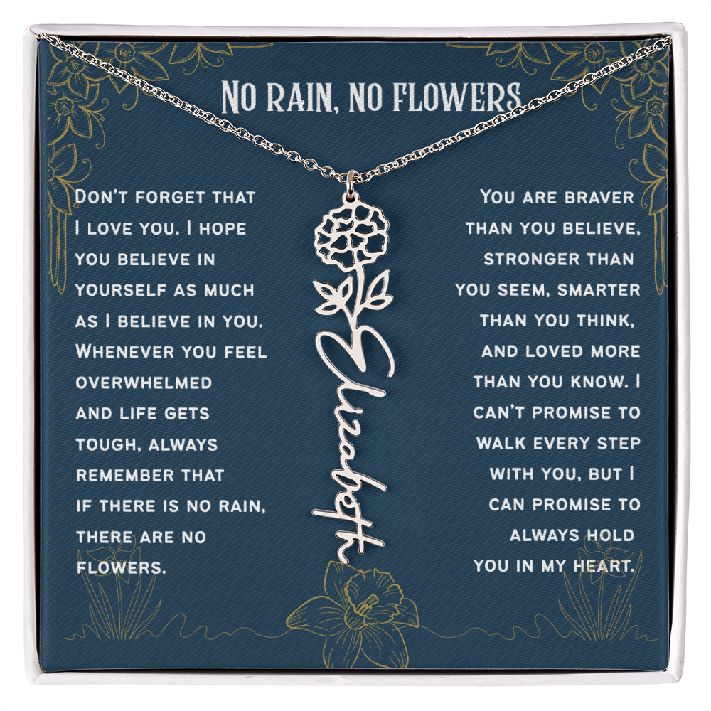 Bloom Boldly | Personalized Birth Flower Name Necklace